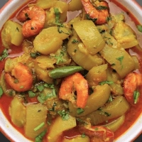 Bottle Gourd with Prawns